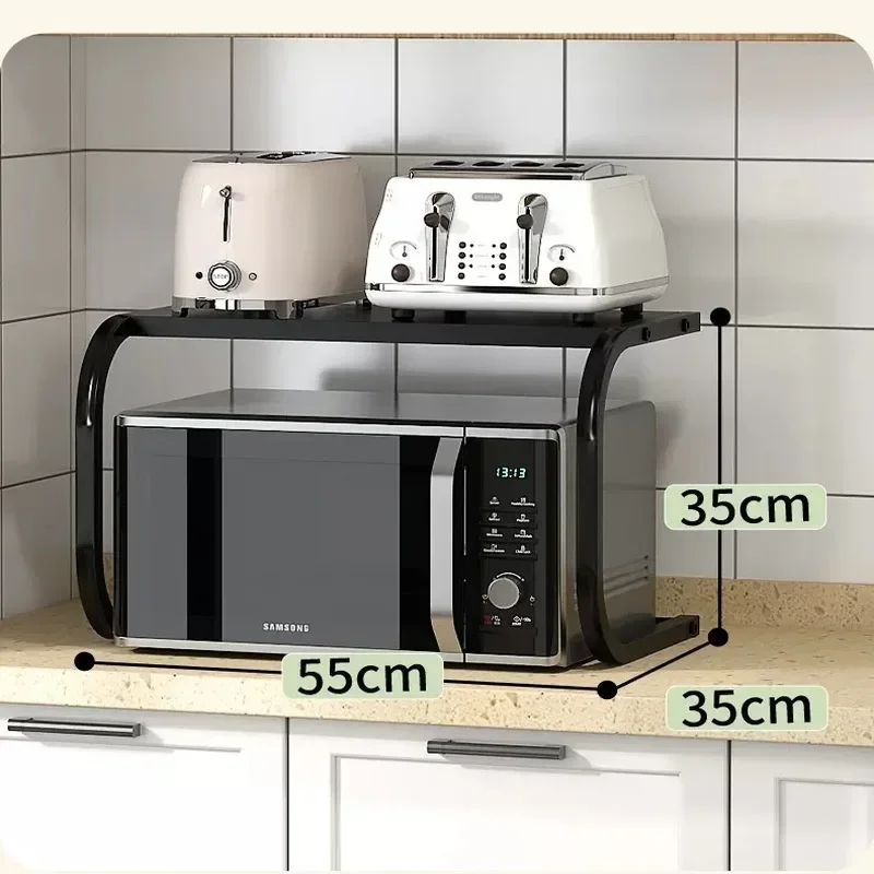 Microwave Oven Storage Shelf Multi-layer Kitchen Rack Tabletop Seasoning Holder Multifunctional Organizer