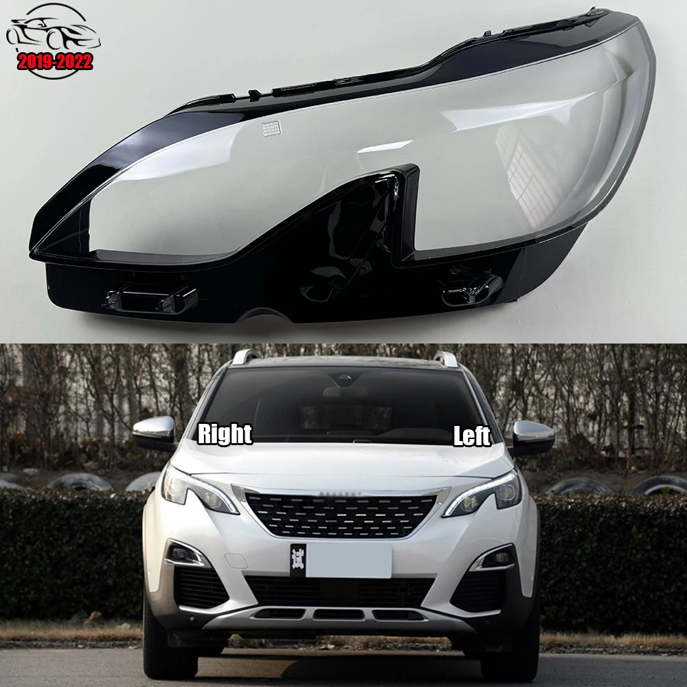 

For Peugeot 4008 5008 2017 2018 2019 Headlamp Cover Transparent Lamp Shade Shell Lens Plexiglass Replace Original Lampshade