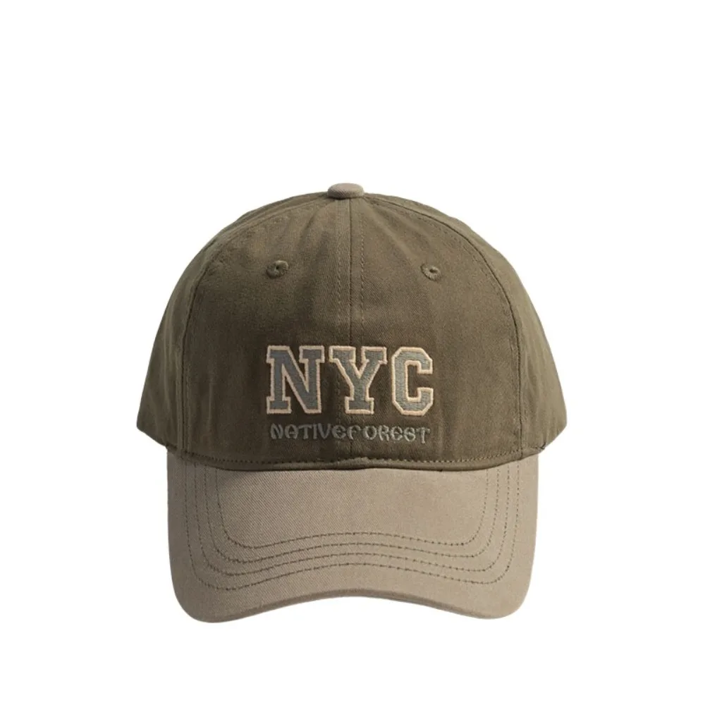 

Cotton Sports Baseball Cap Adjustable Letters Vintage Duck Tongue Cap Versatile Soft Outdoor Letters Baseball Hat Travel Beach