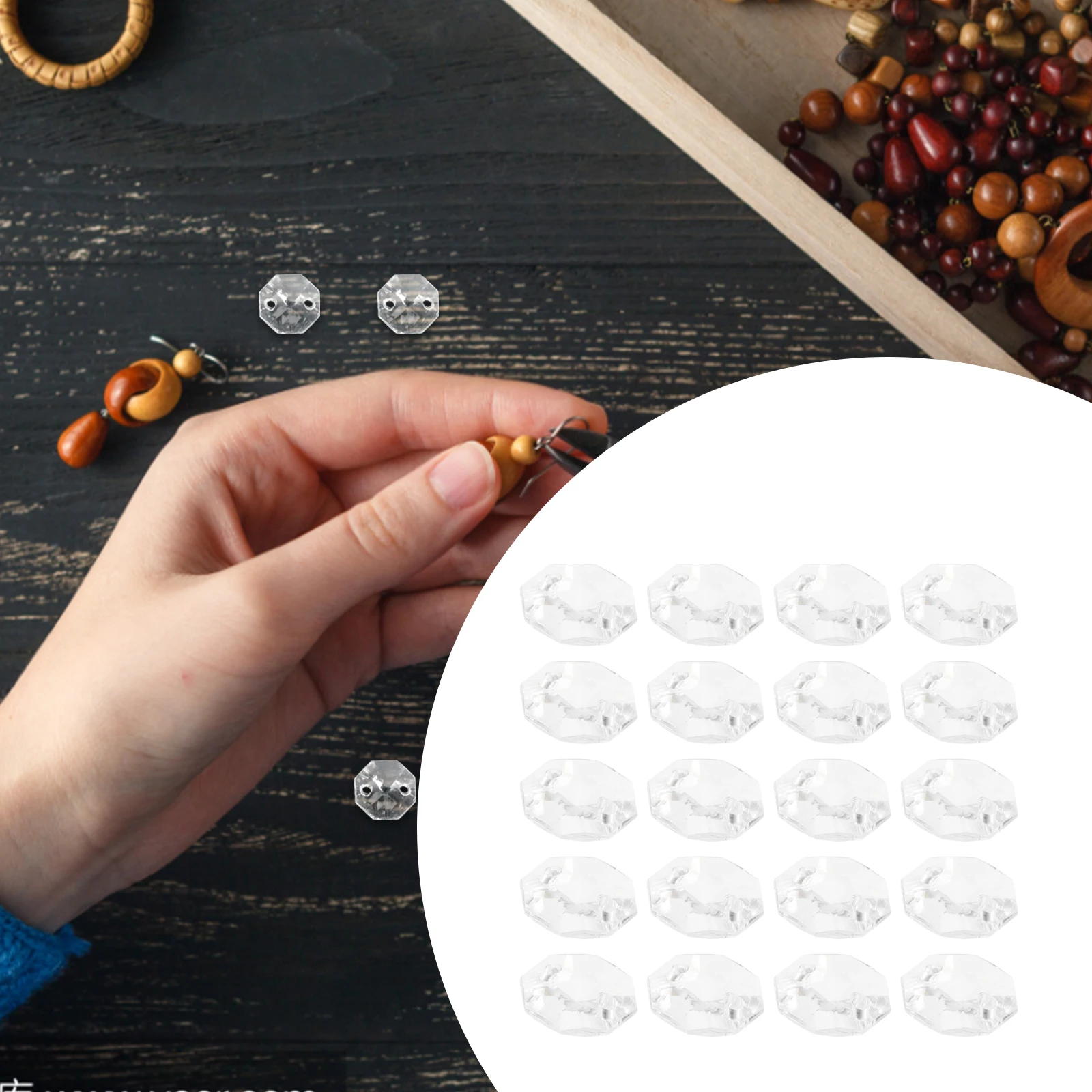 

Acrylic Beads Handcraft Spacer Scattered for Crafts Diamonds DIY Jewelry Travel