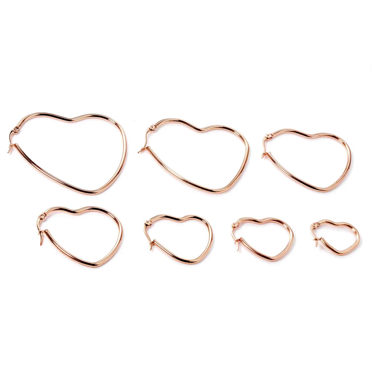 Modische Liebesohrringe aus Edelstahl, personalisierbar, leicht, luxuriös, hochwertige herzförmige Ohrringe, INS-Stil, Mädchenschmuck – Detail 8