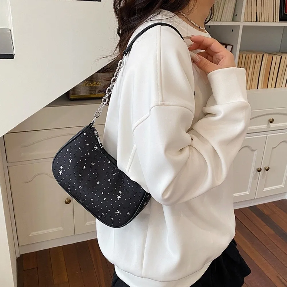 

Повседневная легкая сумка через плечо с цепочкой, вместительная сумка-кроссбоди, сумка подмышку