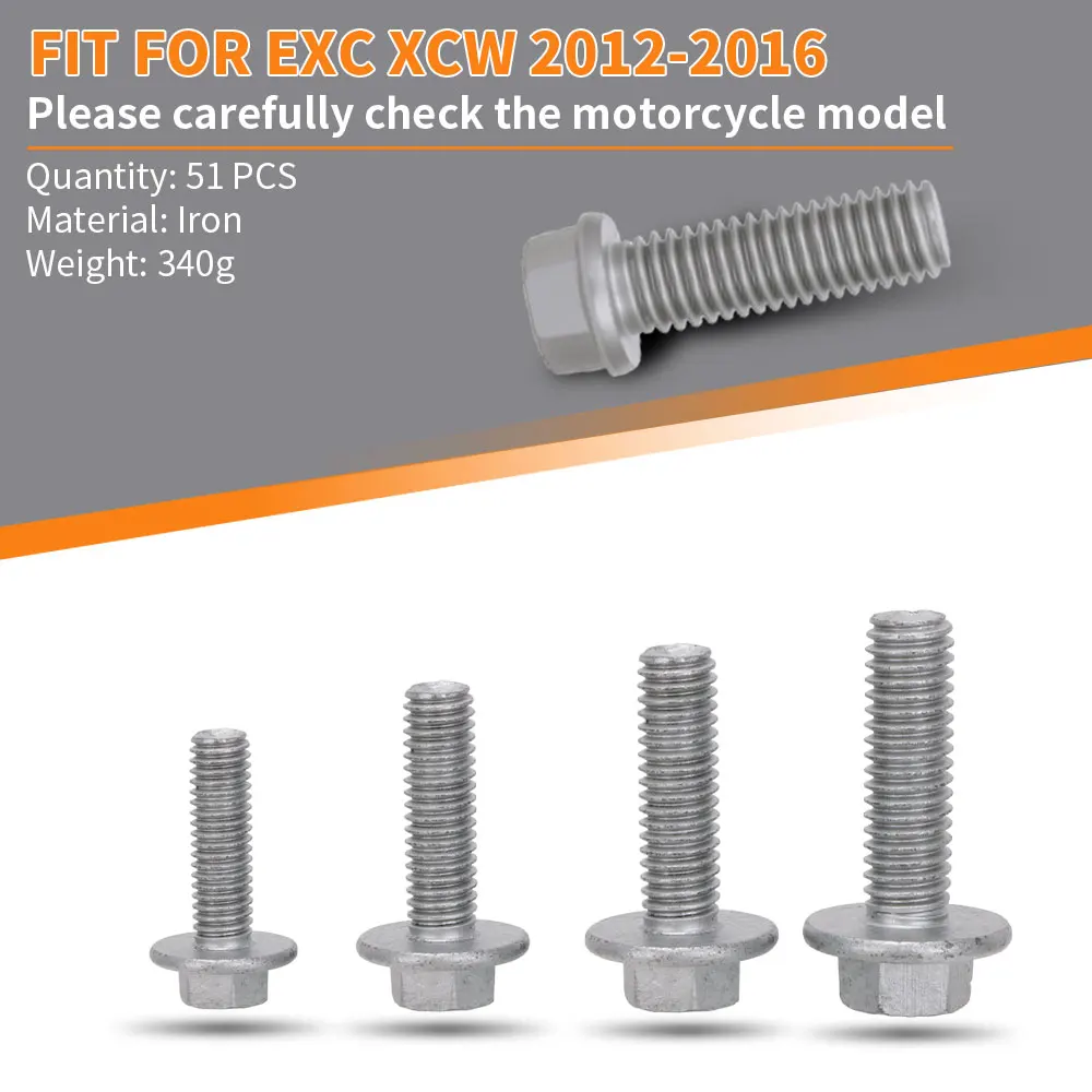 Motorcycles Fairing Fender Screw Bolt Kit Set For KTM SX XC XCW SXF EXC EXCF 125 150 200 250 300 350 450 500 530 2003-2021