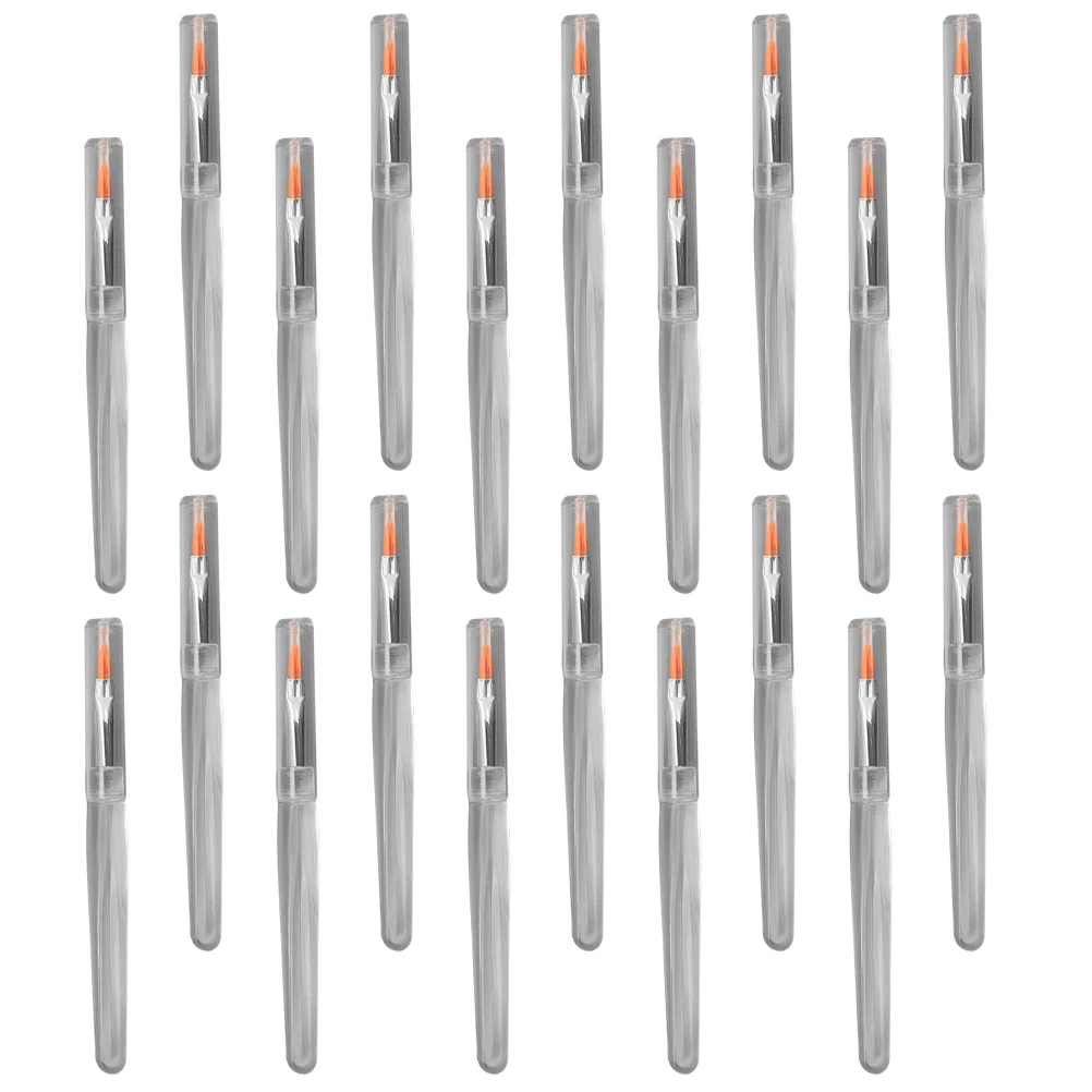 20Pcs Man-Made Fiber Lip Balm Brushes Lipstick Applicators Makeup Tools for Smooth Lip Color Precise Lines and Eyelid Use