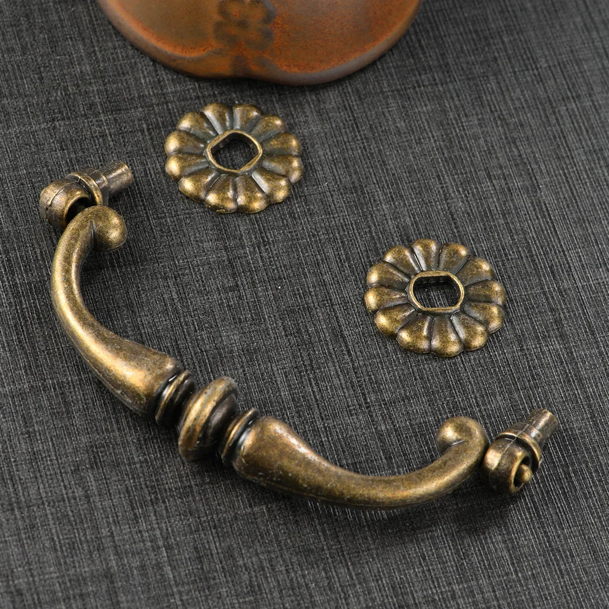374 Qinggu American handle simple European antique drawer cabinet door furniture Chinese hole distance 96mm
