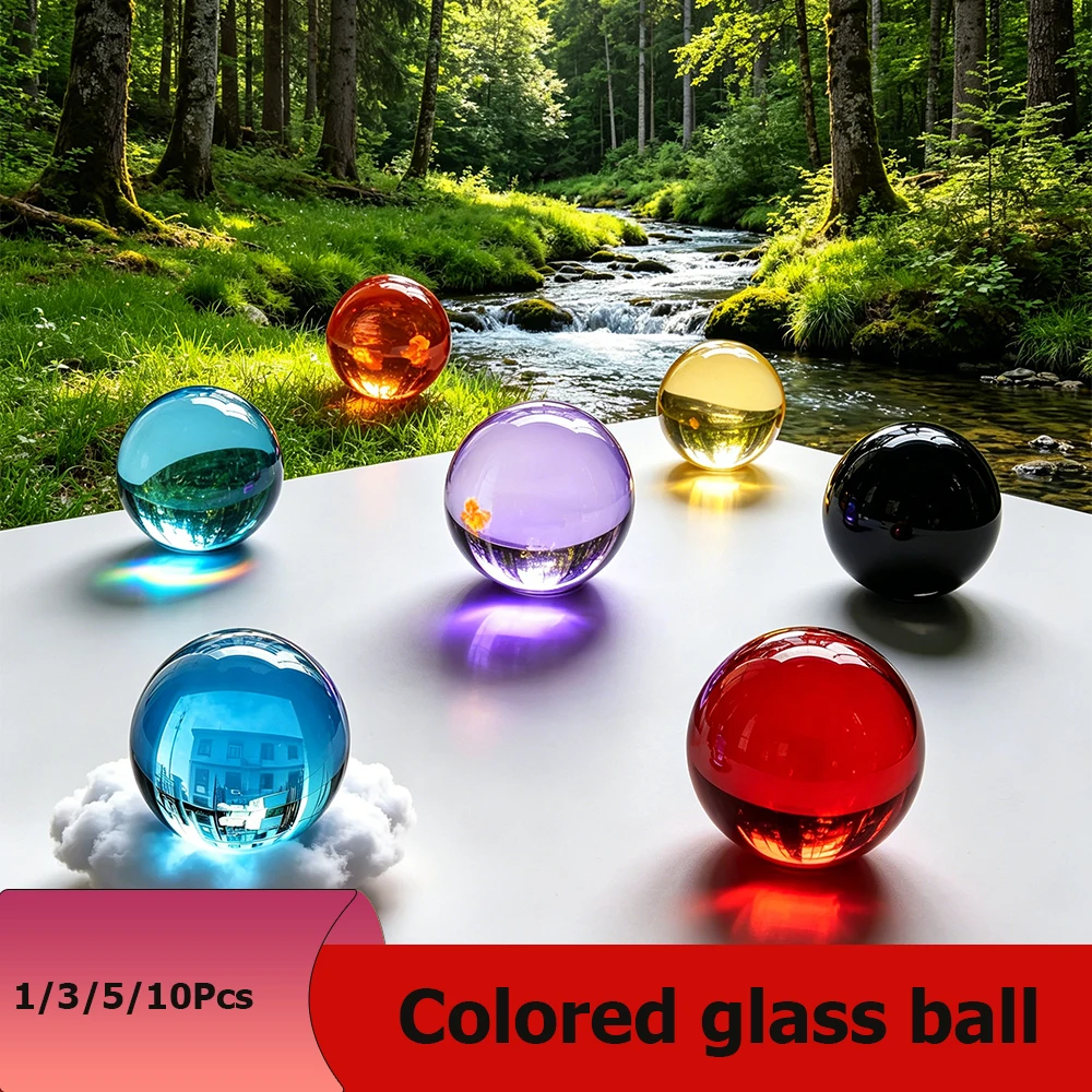 Transparent Glass Marbles, Colorful Crystal Balls, DIY Jewelry Making & Home Decor Craft Supplies