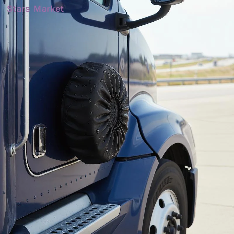 New 2Pcs PU Leather Fuel Tank Cover Universal For Trucks Excavator Fuel Tank Cap Waterproof Dustproof Automobile Fuel Tank Cover