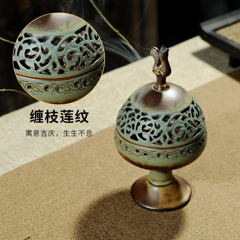 ceramic antique incense burner household indoor incense diffuser soothing boshan furnace zen ornaments