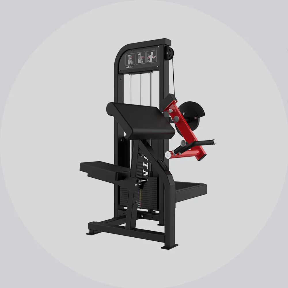 2026 Commercial Gym Arm Exercise Equipment Strength Training Seated Pin Load Selection Biceps Curl Triceps Extension Machineprom