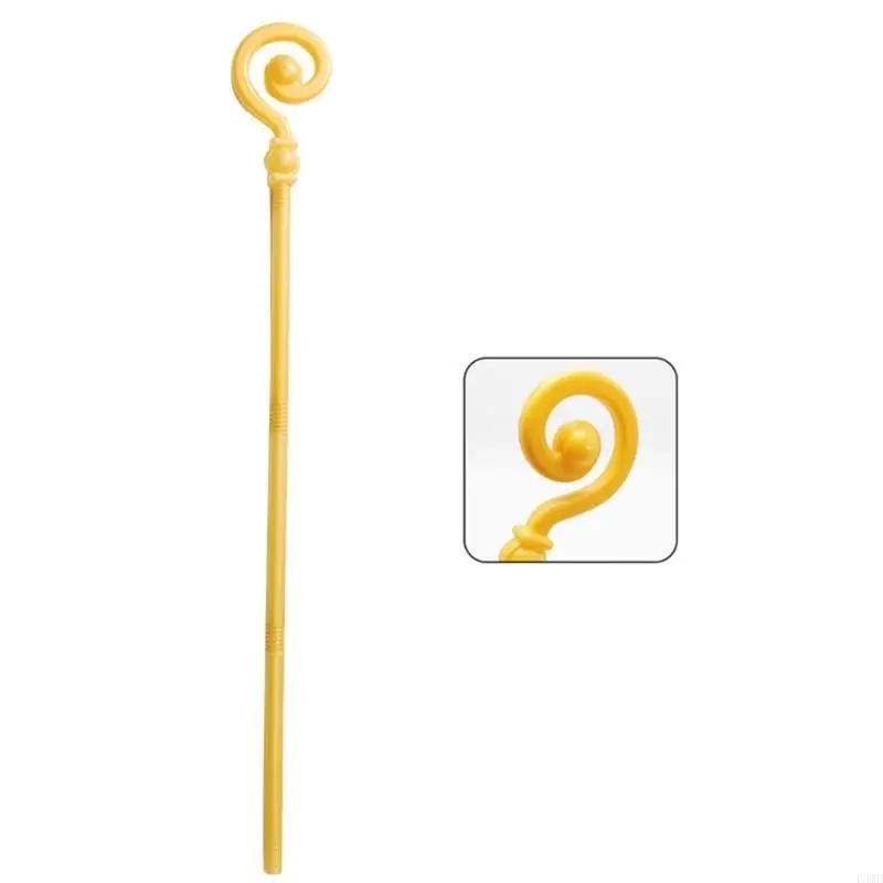 Szczegółowe plastikowe akcesoria do kostiumów ze złotego czarodzieja do przedstawień teatralnych Halloween F3MD