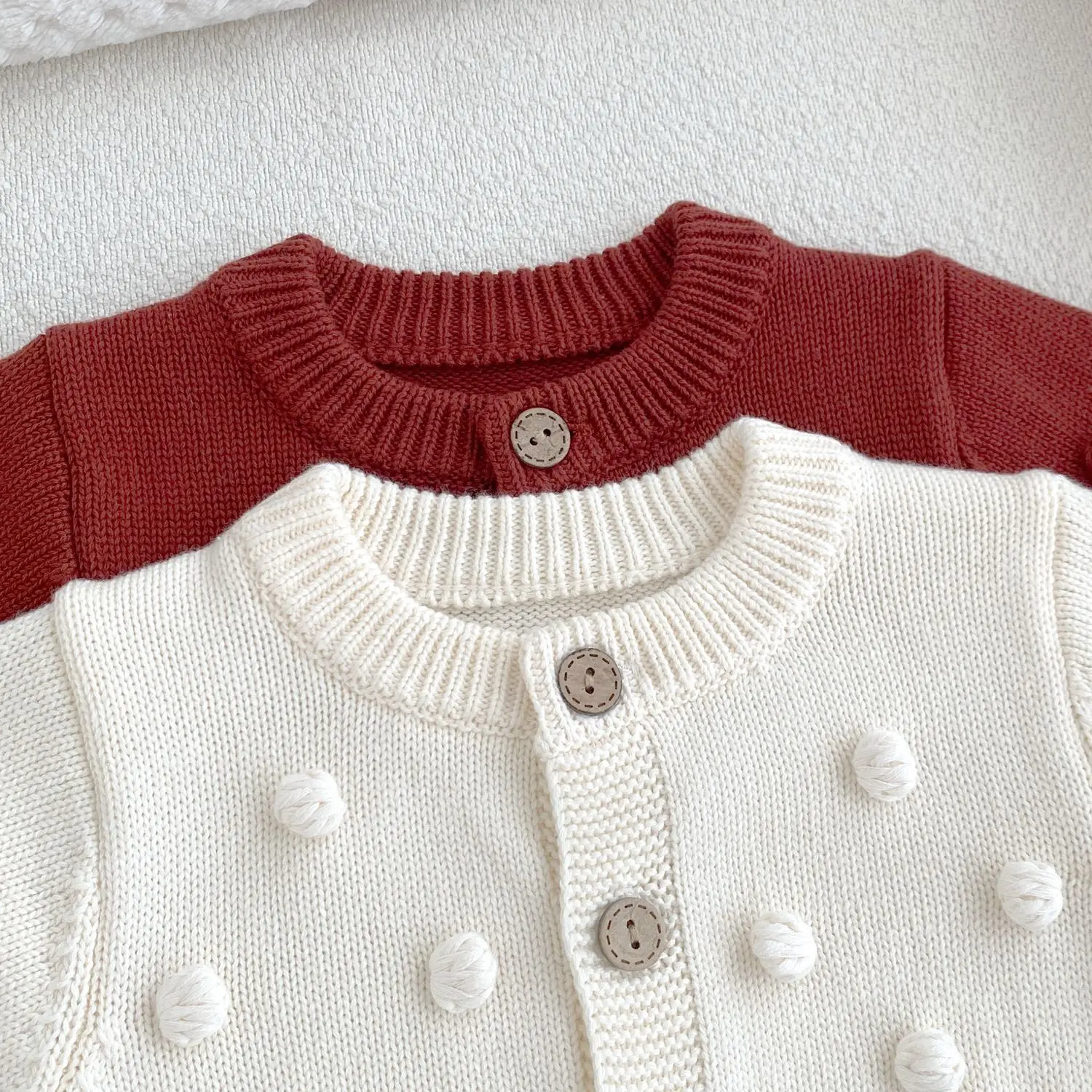 1-4T Toddler Kid Baby Boy Girl Sweater Cardigan Winter Clothes Long Sleeve Warm Knit Knitwear Coat Thick Top Outfit