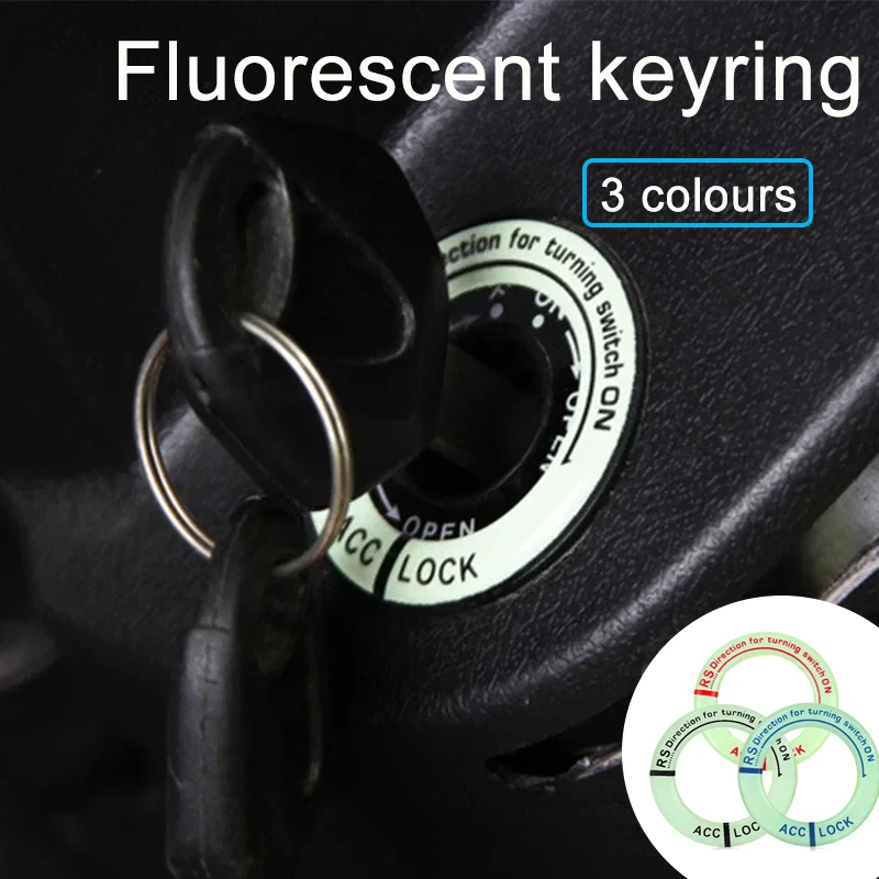 

Fluorescent Ignition Keyring Sticker For Cars Illuminated 3D Universal Start Button Decorative Resin Sticker Auto Accessories