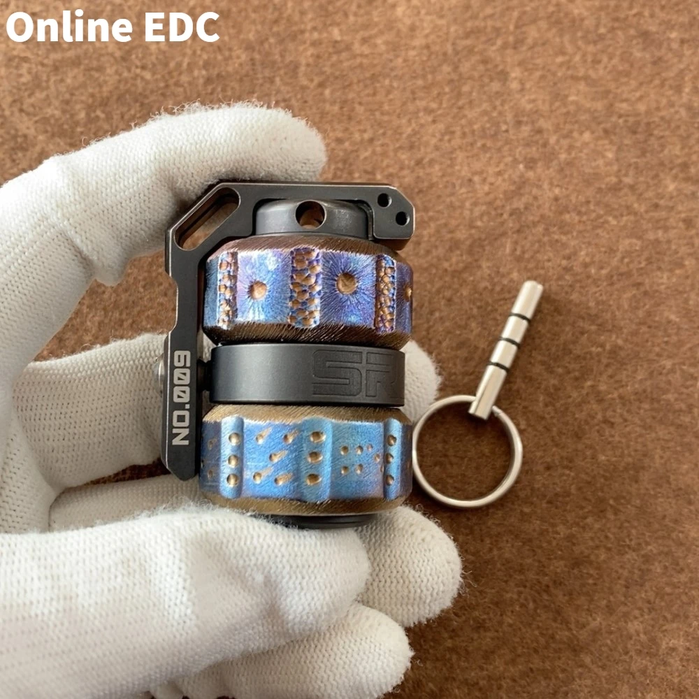 중고 EDC 장난감 스텔라 스카 EDC 티타늄 스타리 스카이 카빙 라쳇 피젯 스피너 복합 장난감 불안 완화 기구