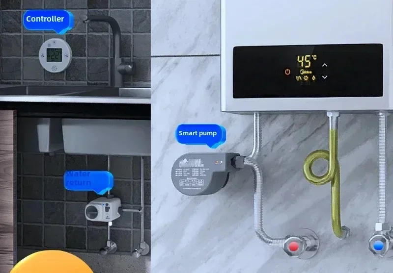 

air energy water heater circulation pump return water circulation system