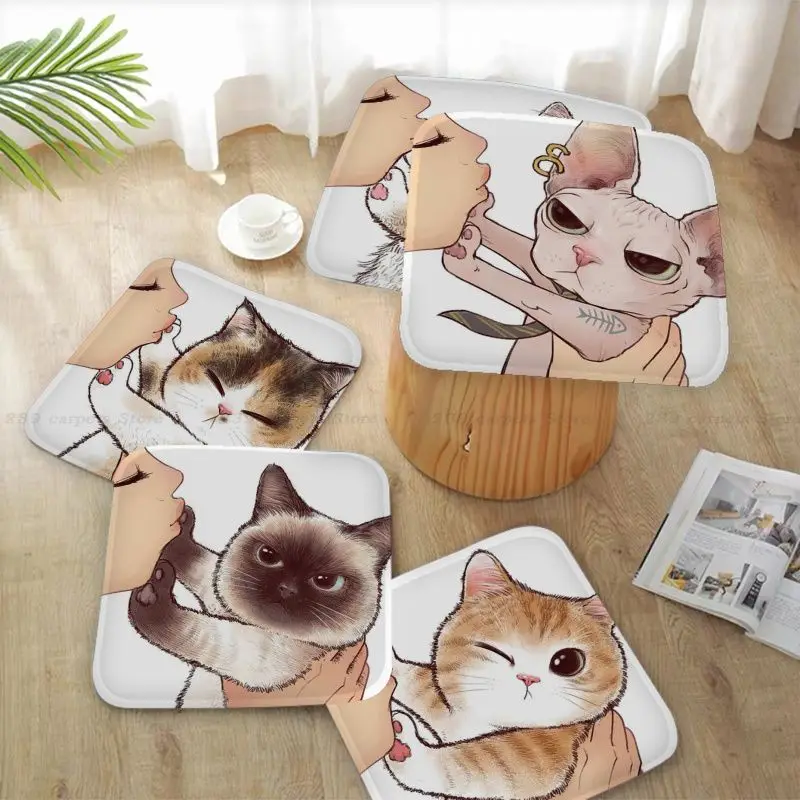 

Again Don't Kiss Me Funny Cute Cat Cushion Mat Sofa Mat Dining Room Table Chair Cushions Unisex Fashion Anti-slip Cushion Pads