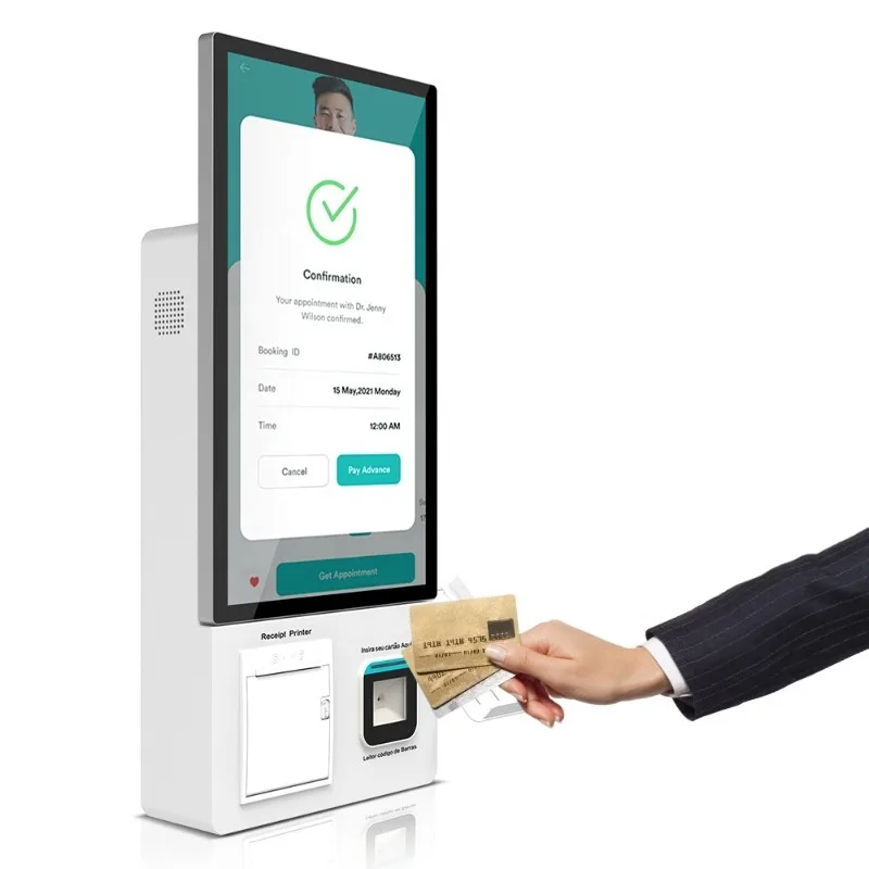 21.5 Floor Stand Self Service Kiosk Ordering Touch Screen Kiosk
