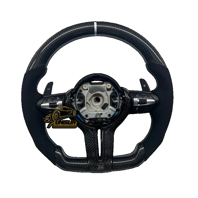 

Light Emitting Diode Black Carbon Fiber Alcantara Leather Steering Wheel