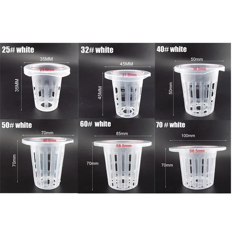 10Pcs Hydroponic Colonization Mesh Pot Net Cup Basket Hydroponic Aeroponic Planting Grow Clone Nursery Pots A4