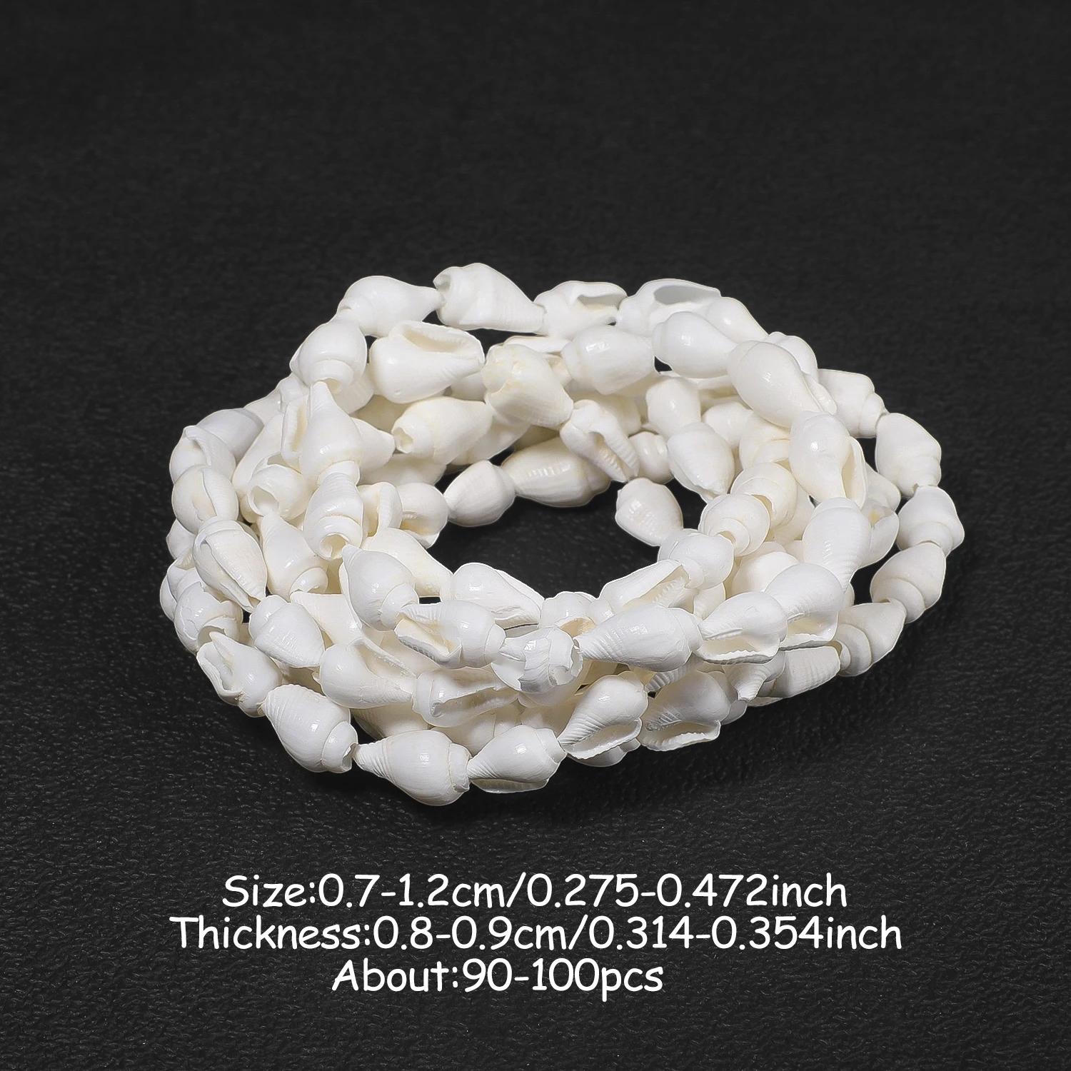 7-12mm Natural White Irregular Conch Straight Drilled Loose Beads for Creative DIY Necklace Bracelet Jewelry Accessories
