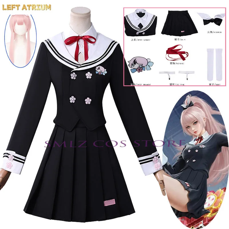 

Game Yoto Hime Cosplay Costume Bladepoint Yao Yao JK Uniform Skirt Bow Wig Set Halloween Party Play Outfit for Woman
