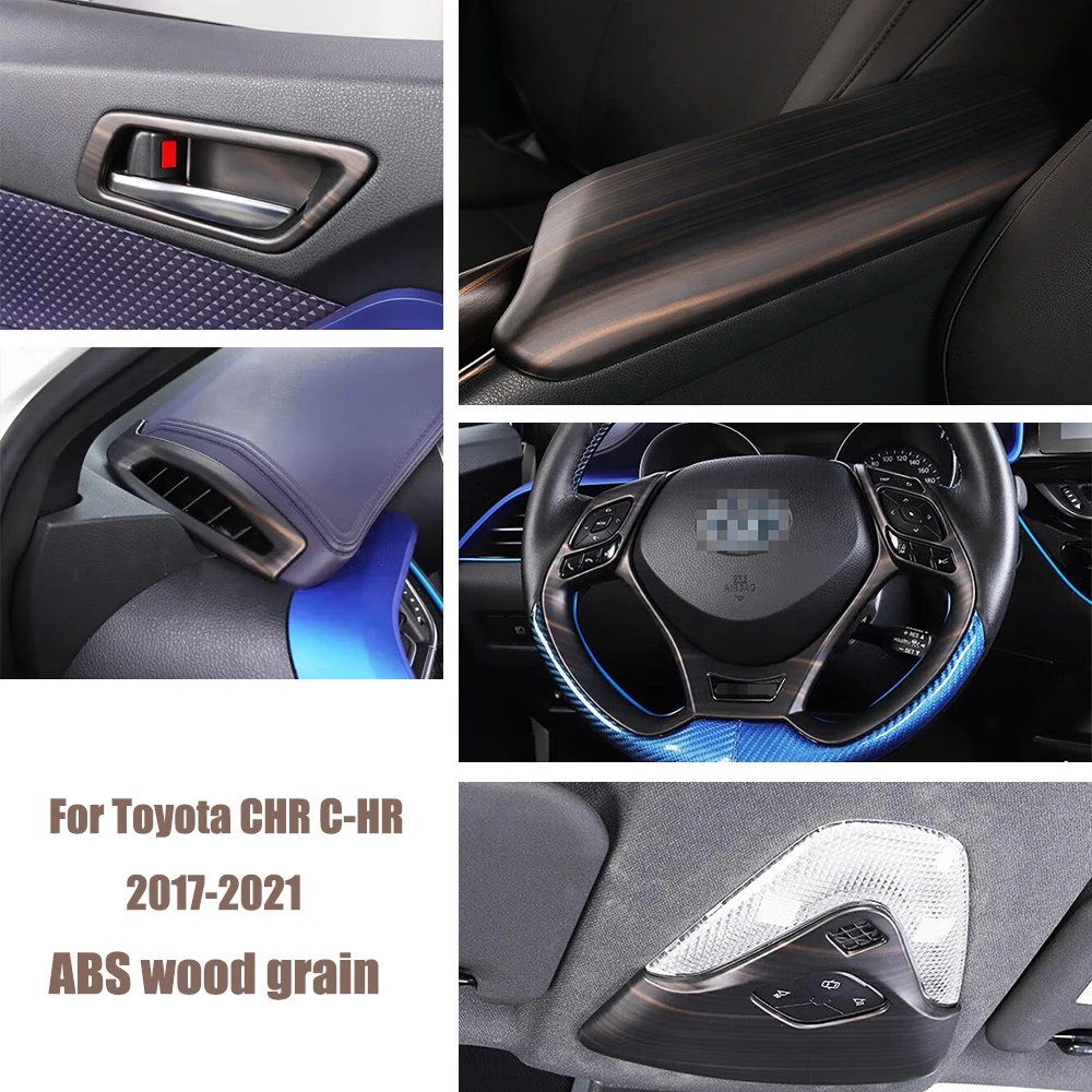 

ABS For Toyota CHR C-HR 2017-2020 2021 Car gear head Door Handle Bowl Armrest storage Air Conditioning AC Vent Outlet Cover Trim