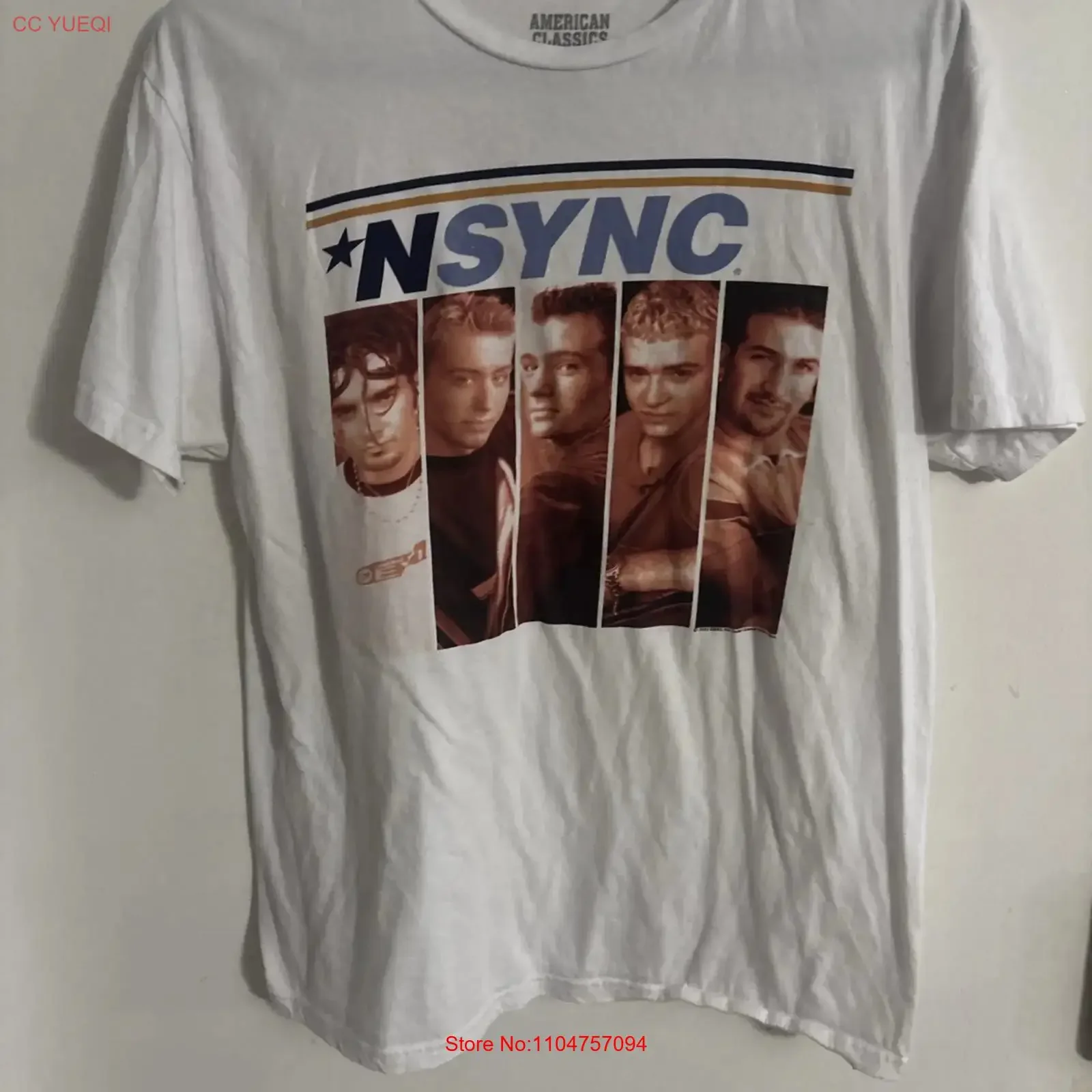 NSYNC American Classics Licensed Justin Timberlake T Shirt Sz Medium vintage Washed homme designer clothes