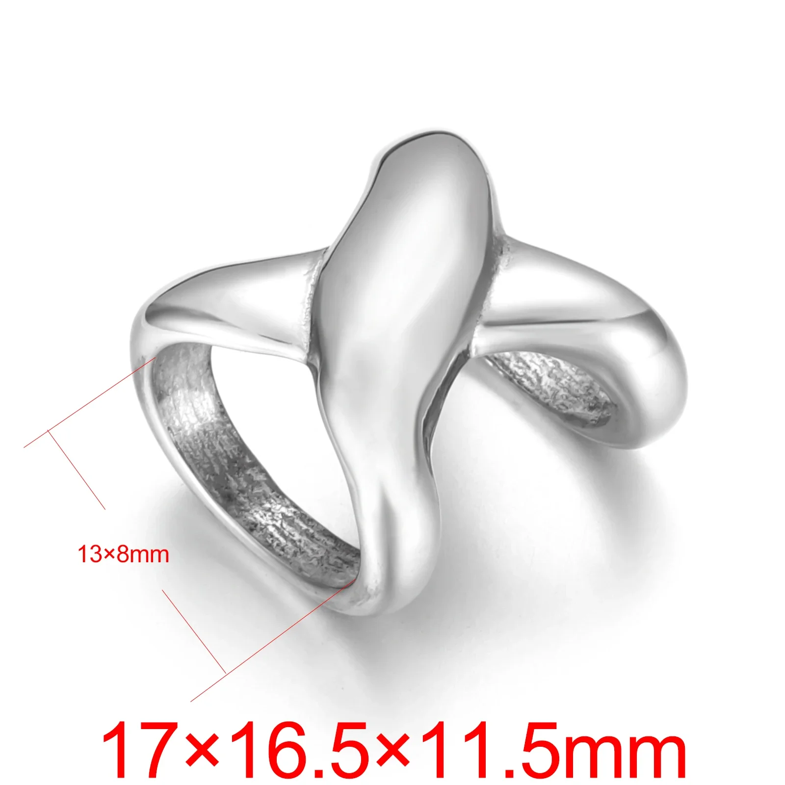 316L Stainless Steel X Slide Charms Mirror Polish for Bracelet Making Fit 13x8mm Leather Jewelry DIY Slider Beads Findings