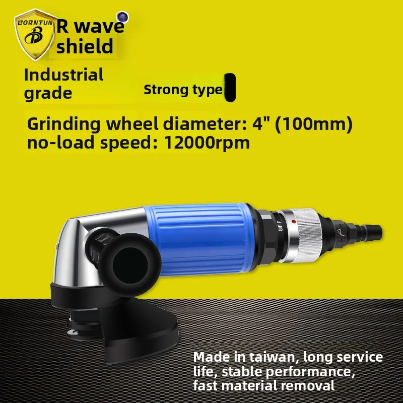 Wave Shield Heavy Duty 4inch Taiwan-Made Pneumatic Angle Grinder Hand Grinder 100mm Air-Powered Grinding Machine Bd-0106