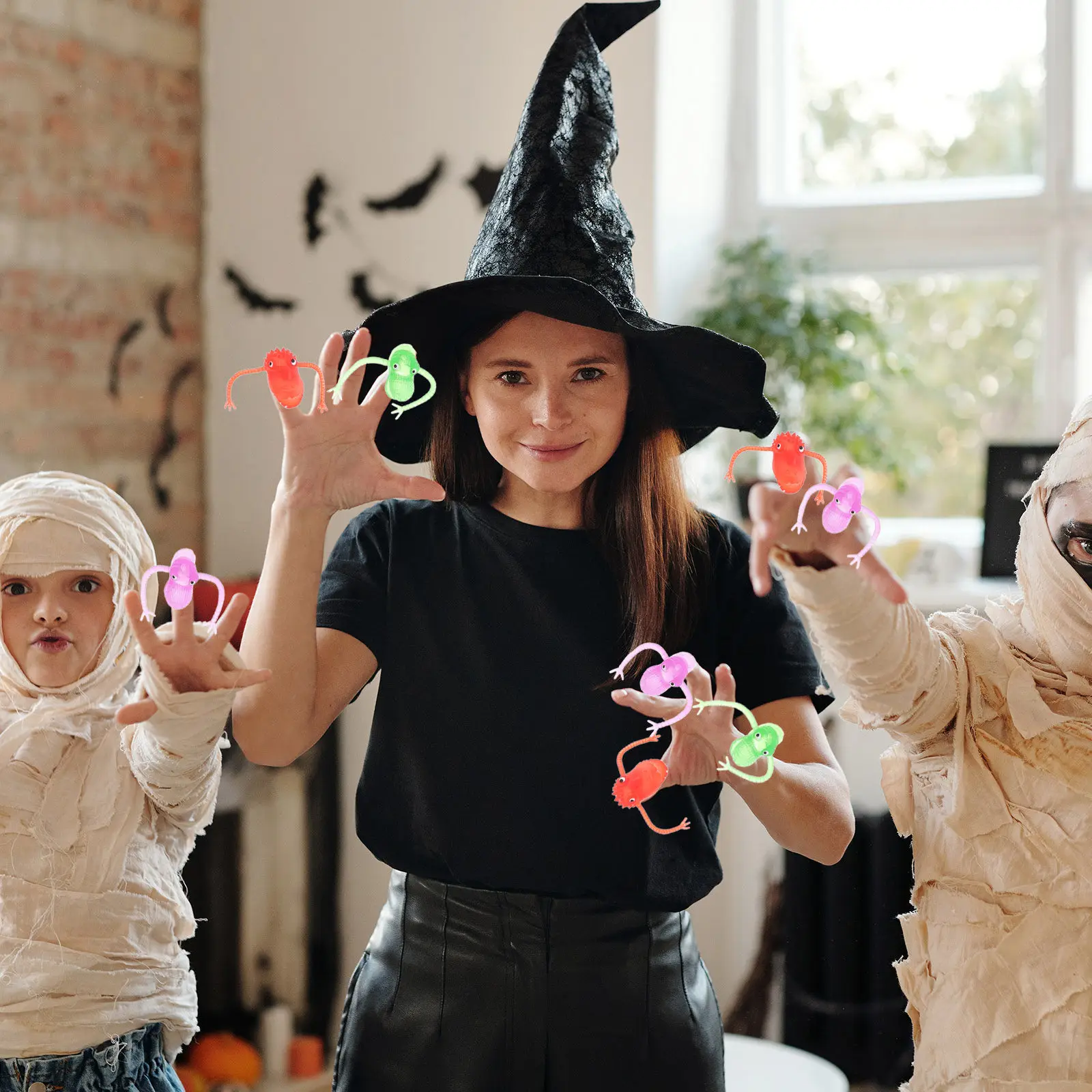 20pcs Dinosaur Finger Puppets for Kids – Spooky Party Favors, Storytelling Props & Toddler Fun Activity