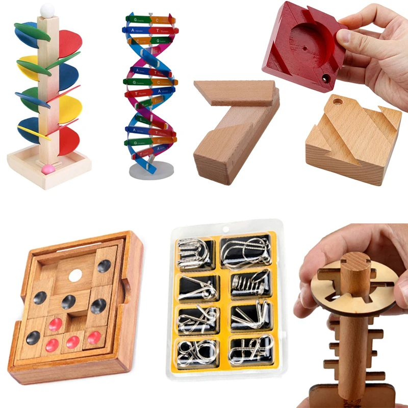 Secret Box IQ Mind Wooden Puzzles Wooden Magic Box Teaser Game Adults Gifts Creative Educational Toys Montessori Kong Ming Lock