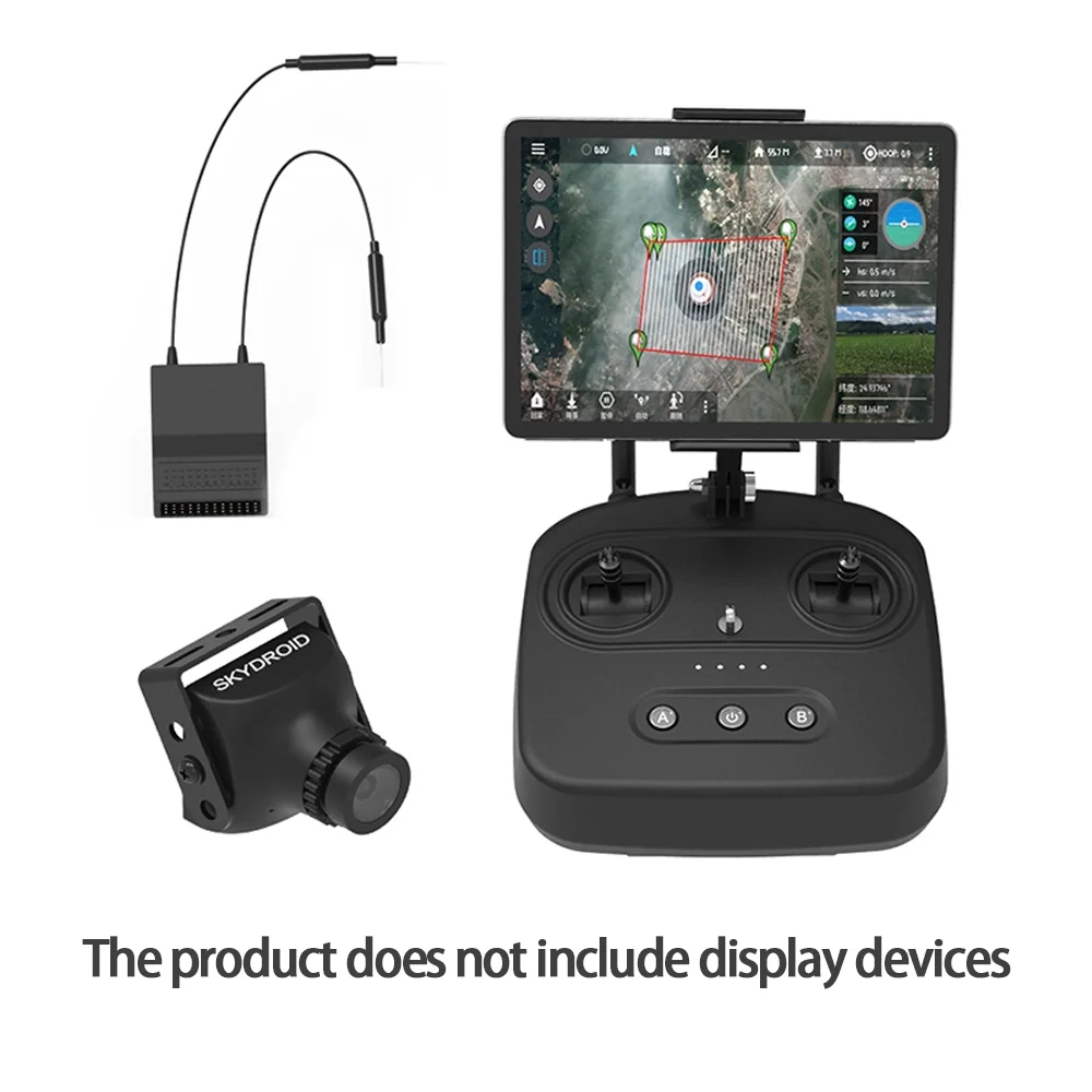 Skydroid T10 รีโมทคอนโทรล w/กล้องมินิ 10km แผนที่ดิจิตอลเกียร์ R10 Reciever 4 in 1 สําหรับ Plant Protection เครื่อง