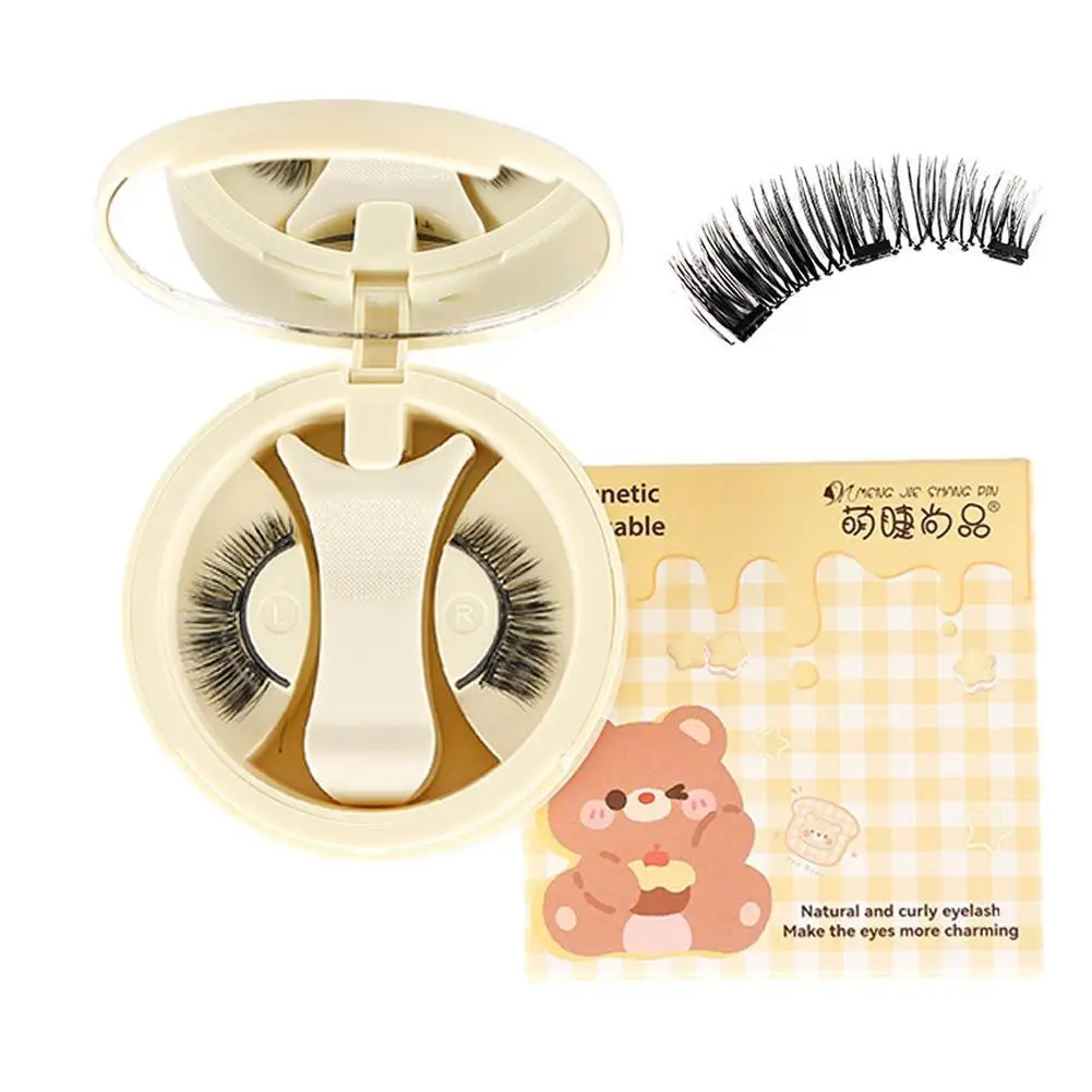 1pcs Glue-free Self Adhesive Sunflower False Eyelashes No-removal Natural Long Thick Anime Eye Segmented Lash Daily Use