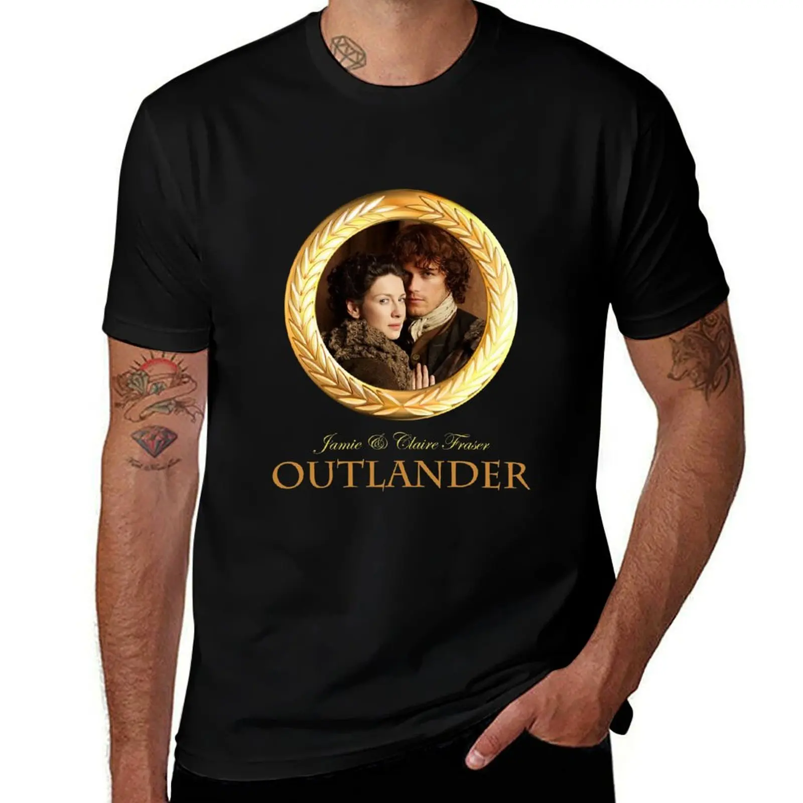 Jamie & Claire Fraser Outlander T-Shirt Holiday Party for Men T-Shirt