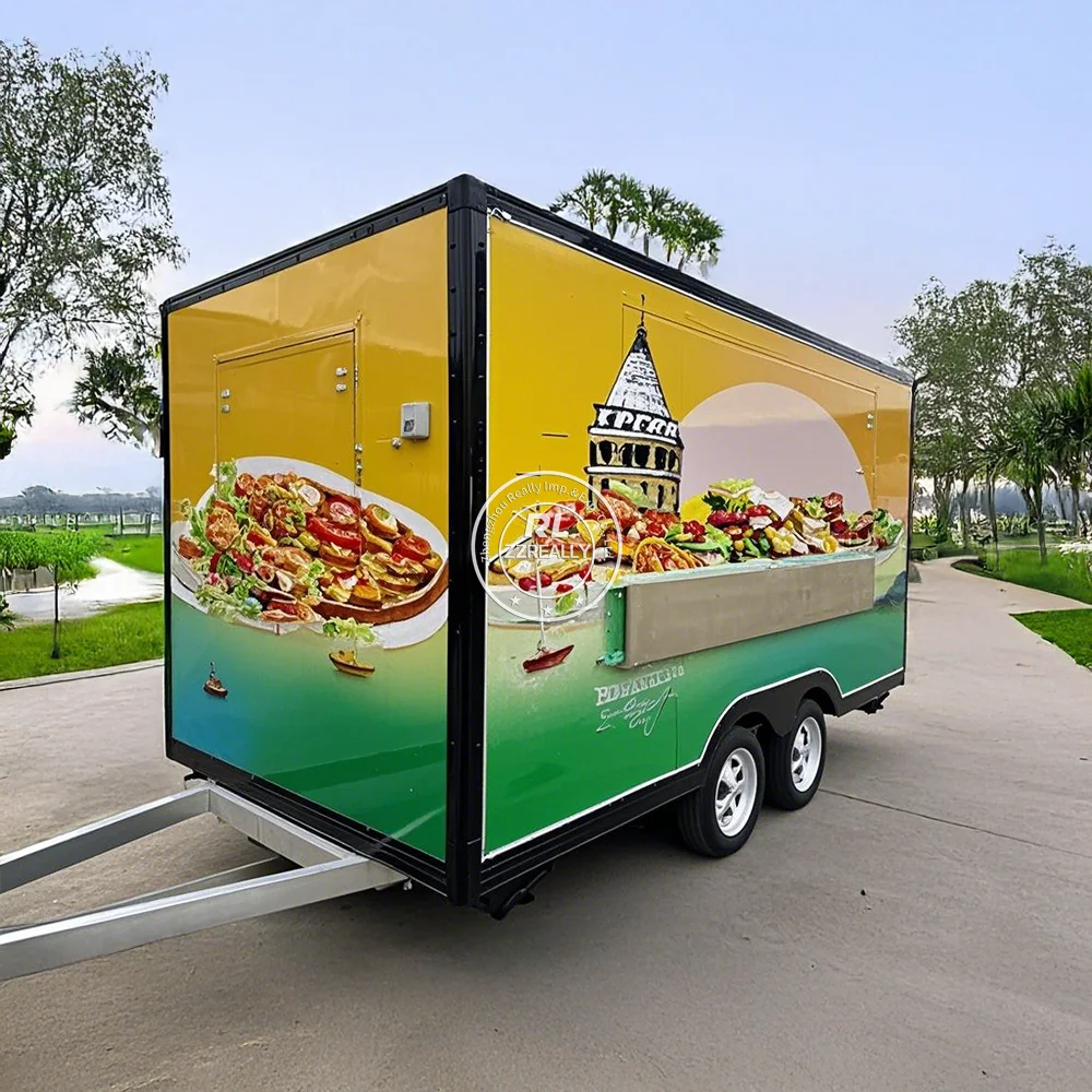 New BBQ Food Trailer Mobile Truck Fully Equipped Restaurant  USA Standard food cart With DOT certification