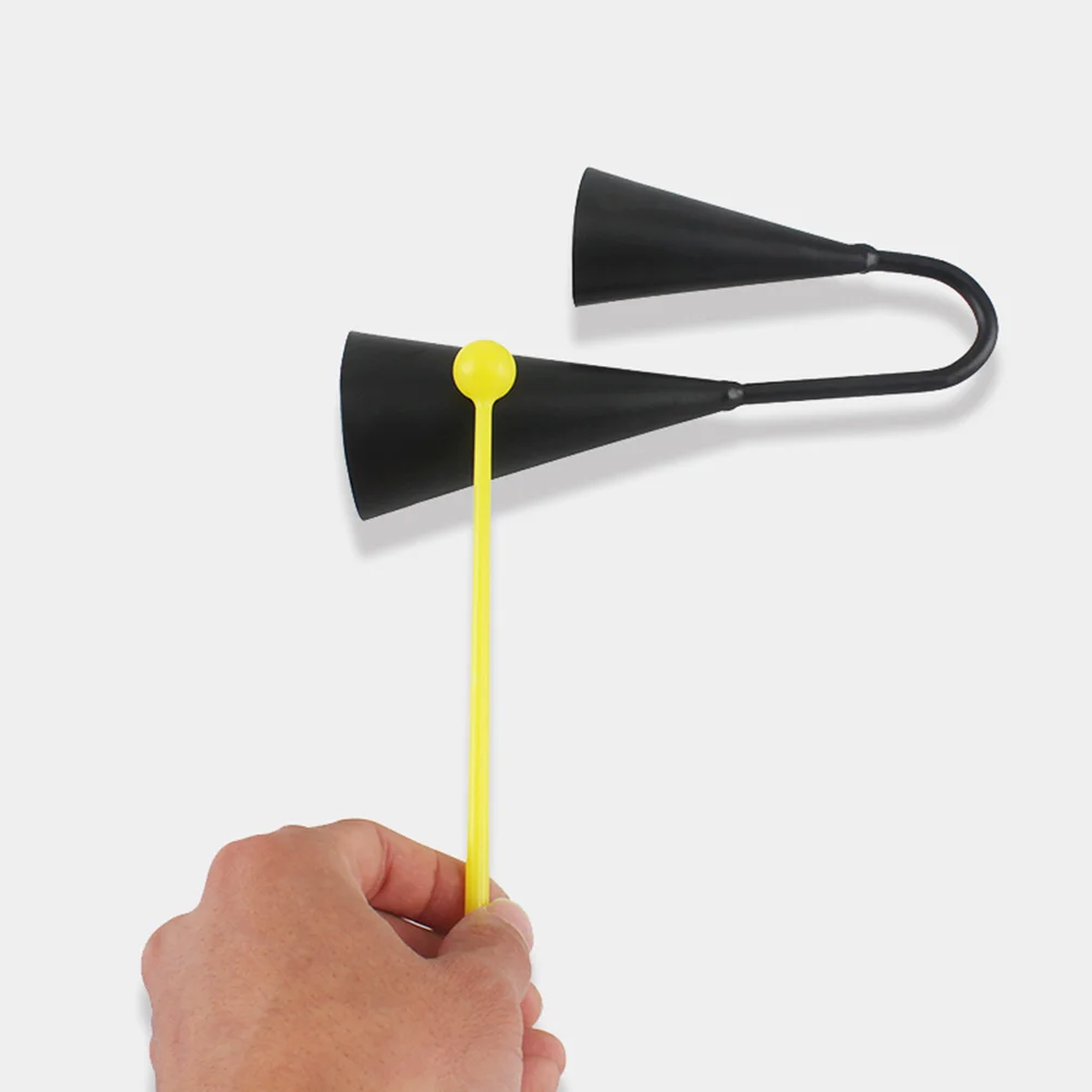 

Binaural Cowbell 2 Sets Metal Percussion Instrument Children Plaything Cheering Melodious Sound Double Ear Design Durability