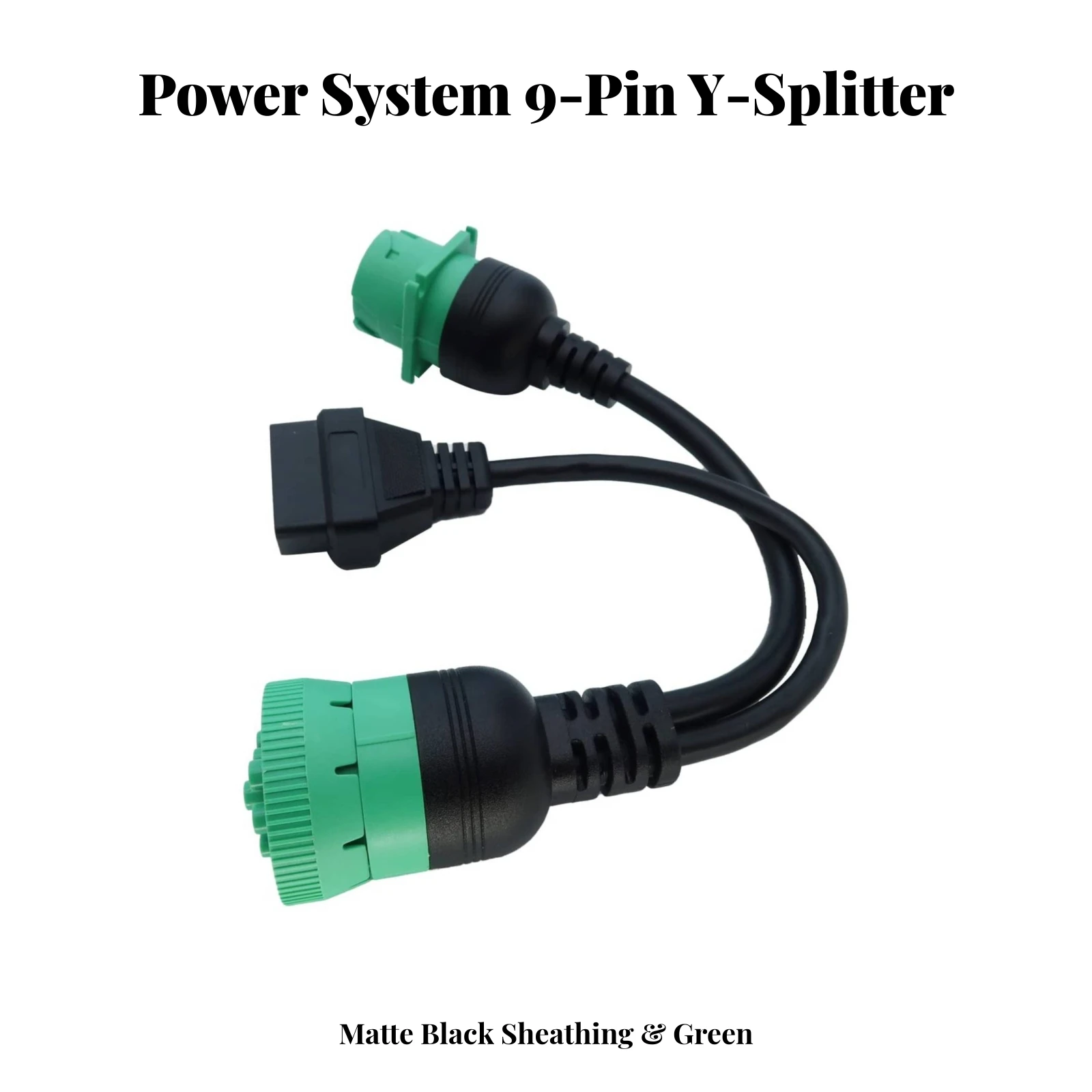 OBD2 to Cummins 9-Pin Y-Cable Locking Collars OBD2 to 9 Pin J1939 Y Cable Long-Lasting for Mobile Mechanics, Vehicle Maintenance