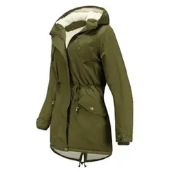 2023 Winter New Women's Cotton Hooded Drawstring Long Down Jacket Women's Jacket Top Harajuku Tunic Coat Thick Coat