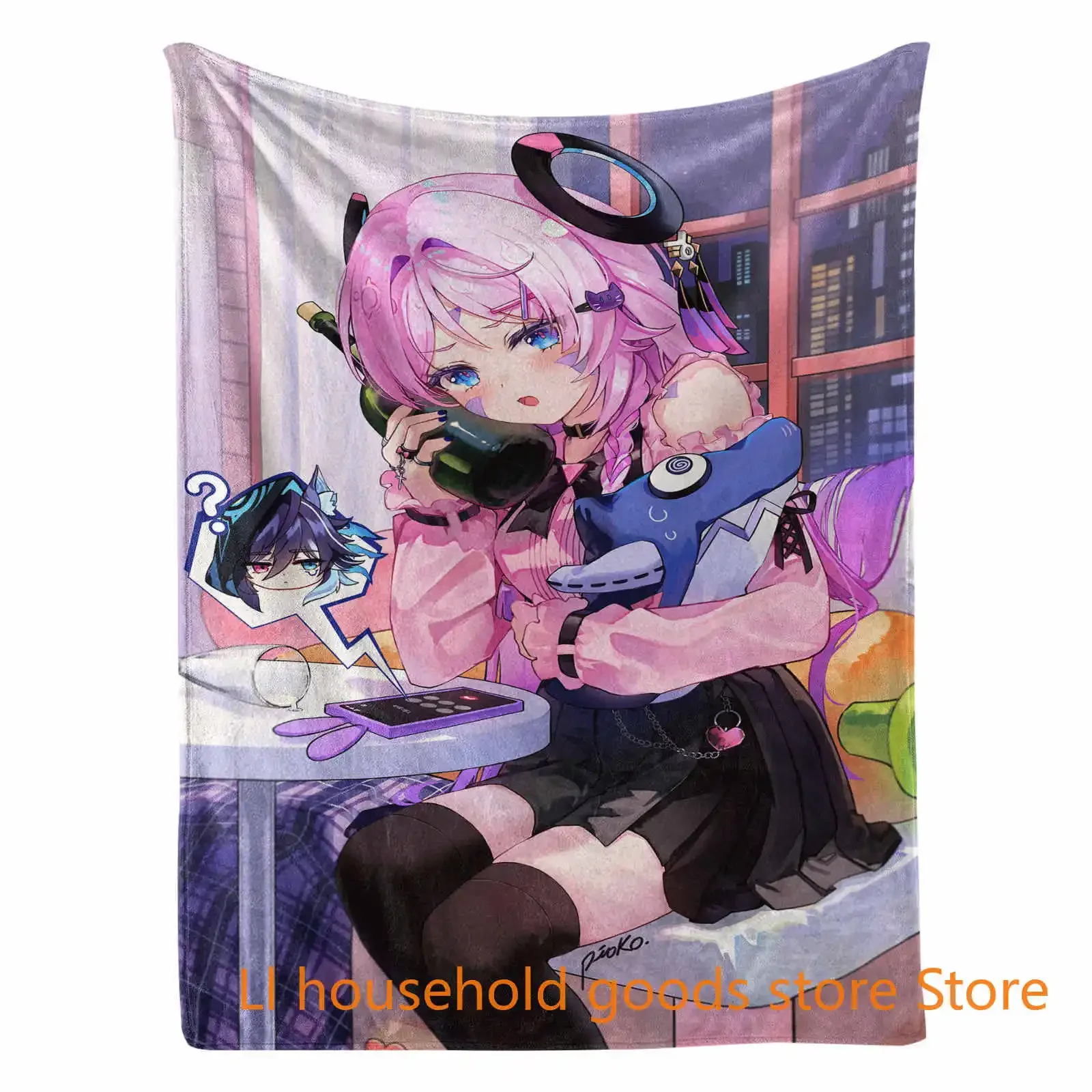 

Genshin Impact Sitraeli Art Print Throw Blanket Warm Cozy Flannel for Sofa Bed Chair Gifts Picnics Trips