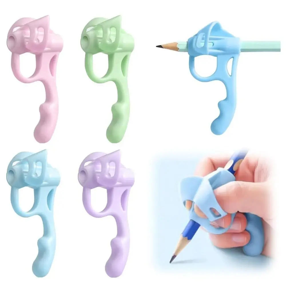 1pc Hot Silicone Silicone Pencil Holder Comfortable Soft Pencil Holder Flexible Sturdy Pen Writing Aid Tool for Kids Handwriting