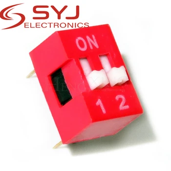 10ชิ้น DS-02สวิทช์ไฟต่ำสีแดง (2หลัก)