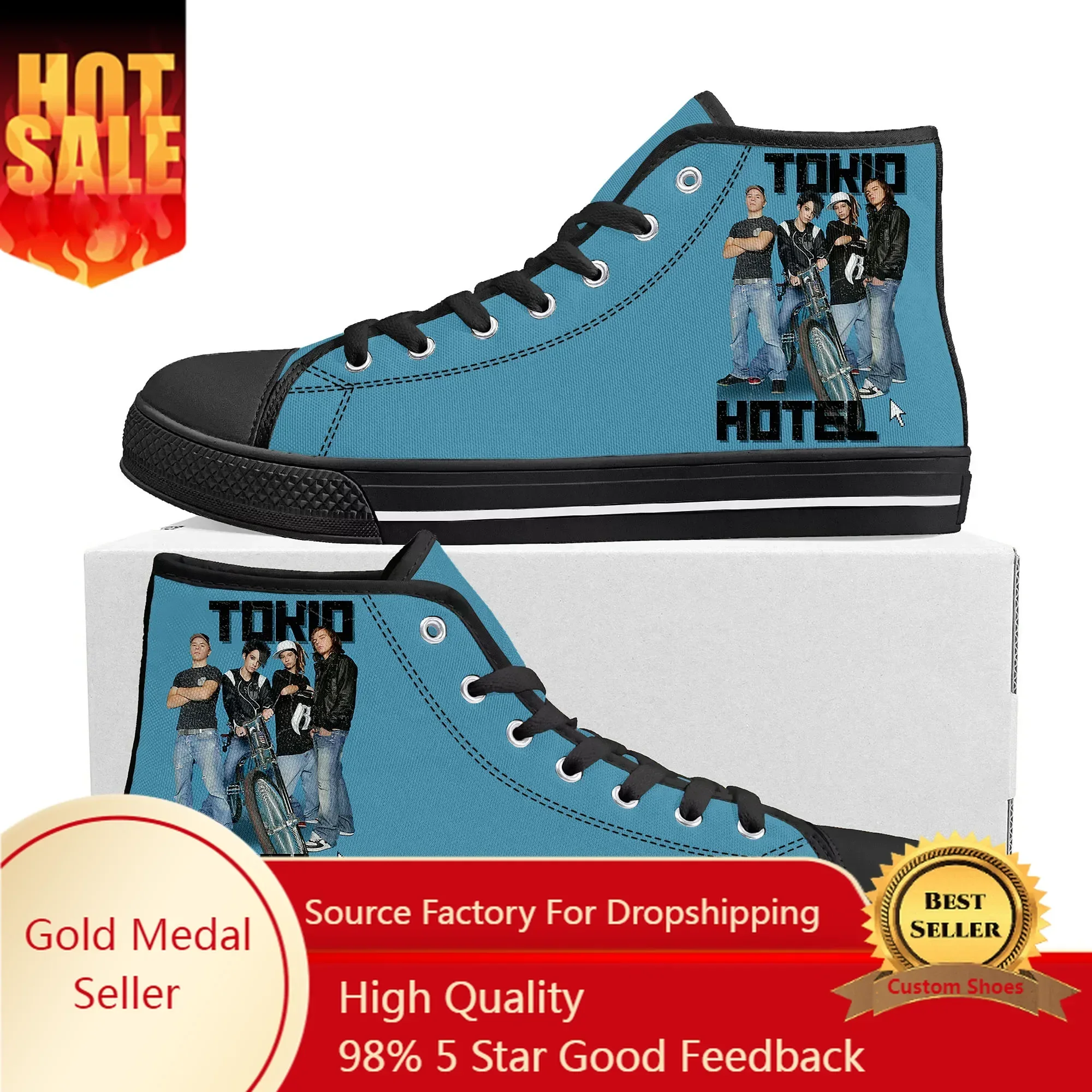 

Germany Rock Band Tokio Hotel High Top Shoes Mens Womens Teenager High Quality Sneakers Canvas Sneaker Casual Couple Custom Shoe