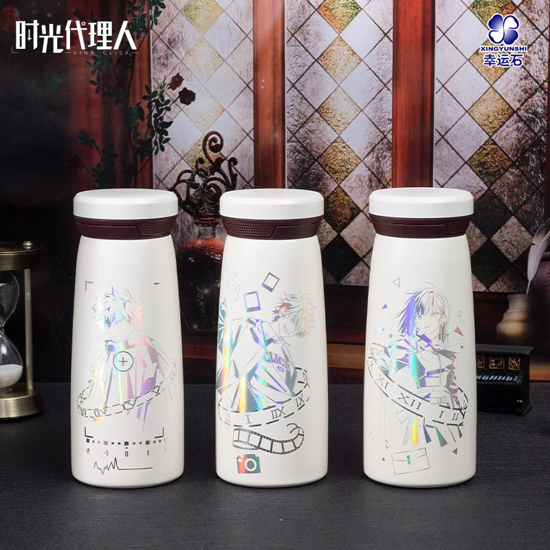 Link Click Anime Laser Thermos Cup Cheng Xiaoshi Lu Guang Qiao Ling Action Figure Gift