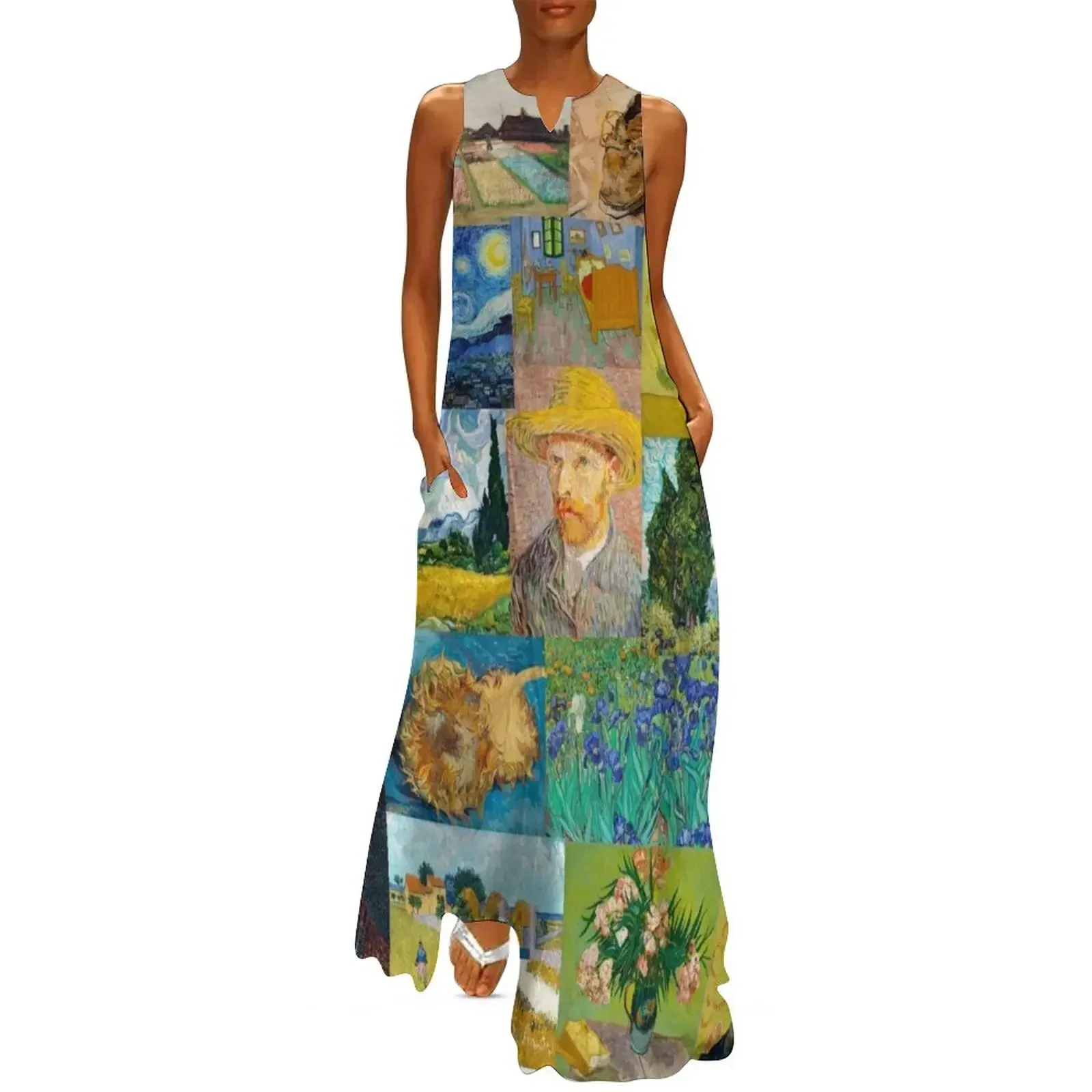 

Van Gogh Collage Long Dress summer dress womens 2025 elegant party dress for women 2025 sensual sexy for women
