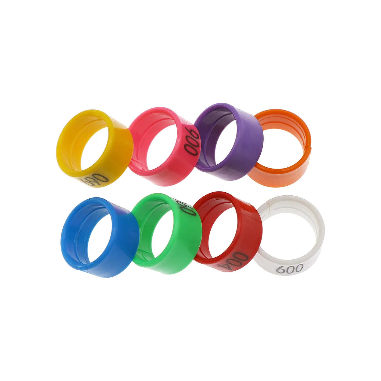 100 pcs 1.6/1.8cm Plastic Chicken Duck Foot Ring With Number Identification Easy To Wear Bird Foot Ring Poultry Carry