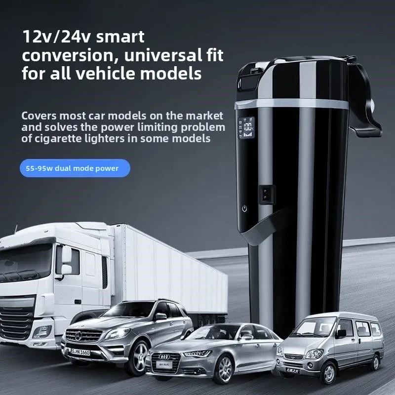 

New Car Intelligent Boiling Cup Car Kettle 12v24v Car and Home Dual-purpose Thermal Insulation Heating Cup