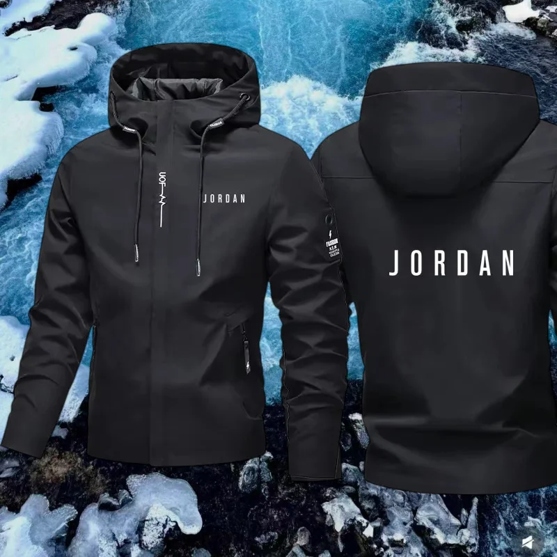 Fashionable spring autumn new outdoor sports cycling outerwear men's brand hot selling pocket zipper design casual hooded jacket