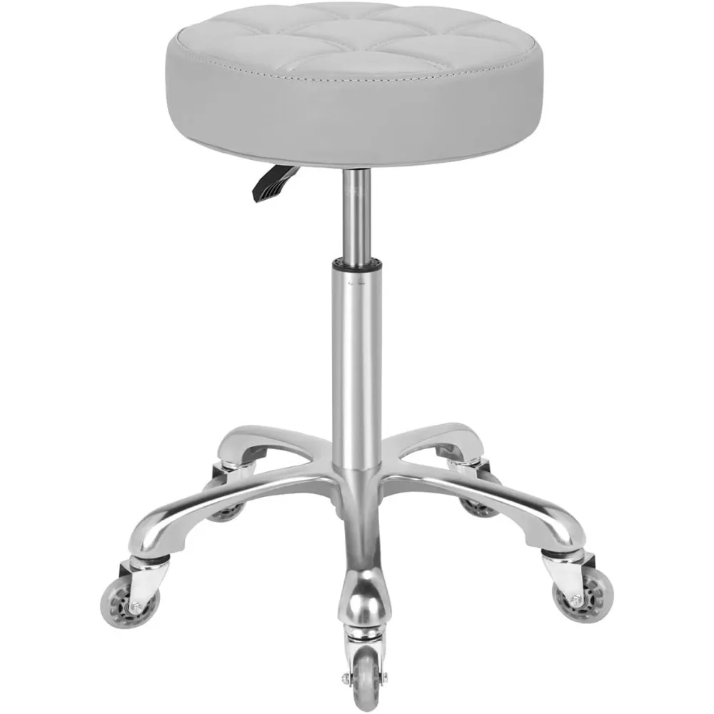 

Karrie Swivel Stool Chair Adjustable Height,Heavy Duty Hydraulic Rolling Metal Stool for Kitchen,Salon,Bar,Office,Massage