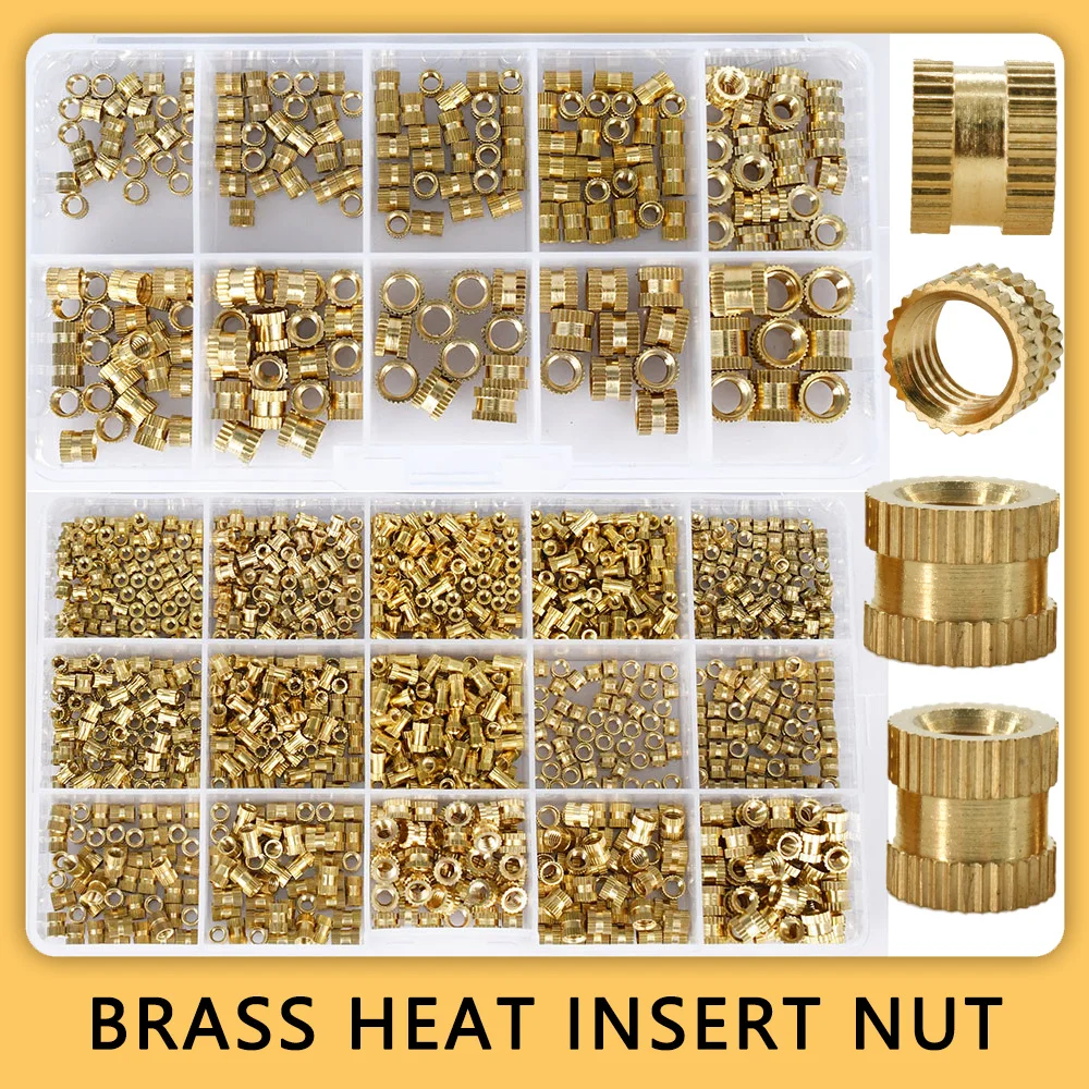 

M2 M2.5 M3 M4 M5 M6 Brass Insert Nut Hot Melt Double Twill Copper Inserts Nuts Heat Injection Nutsert 3D Printing Insertnut Kit