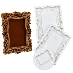 Photo Frame Silicone Mold Fondant Chocolate Sugarcraft Mold Cake Decorating Tools Baking Accessories