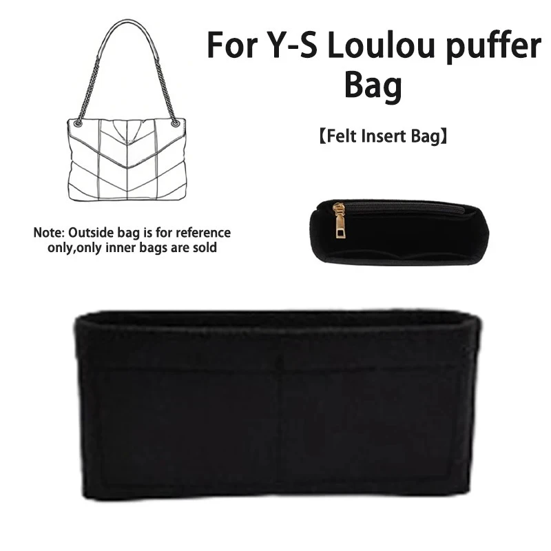 EverToner Dupont Paper Insert Bag Travel Organizer Support Makeup Storage Inner Liner Accessory for Y-S Loulou Puffer Bag